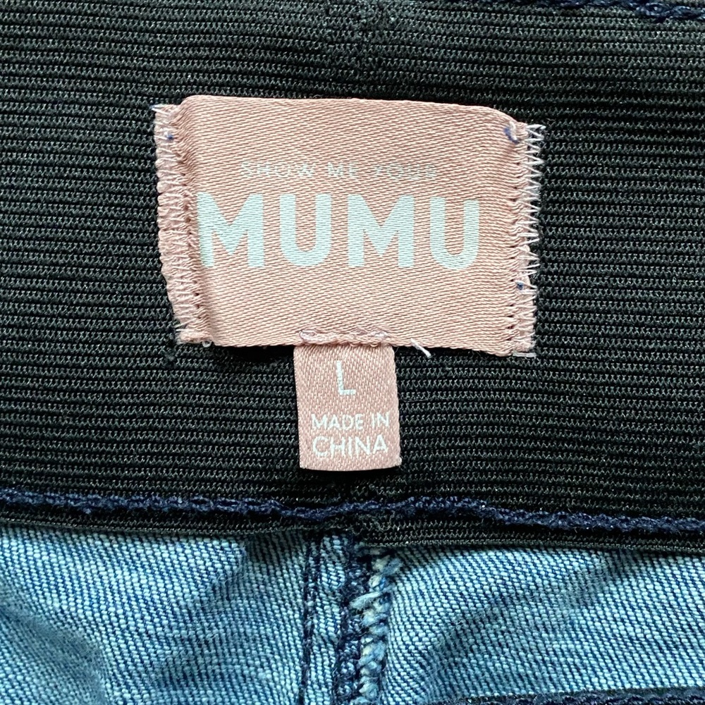 Show Me Your Mumu Farrah Pull On Trousers Jeans Deep End Large - Picture 3 of 10
